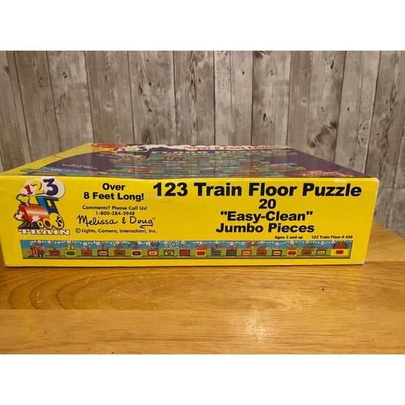 Melissa & Doug 123 Train Floor Puzzle 8 Long 20 Jumbo Easy-Clean Pieces Ages 3+ - Picture 3 of 8